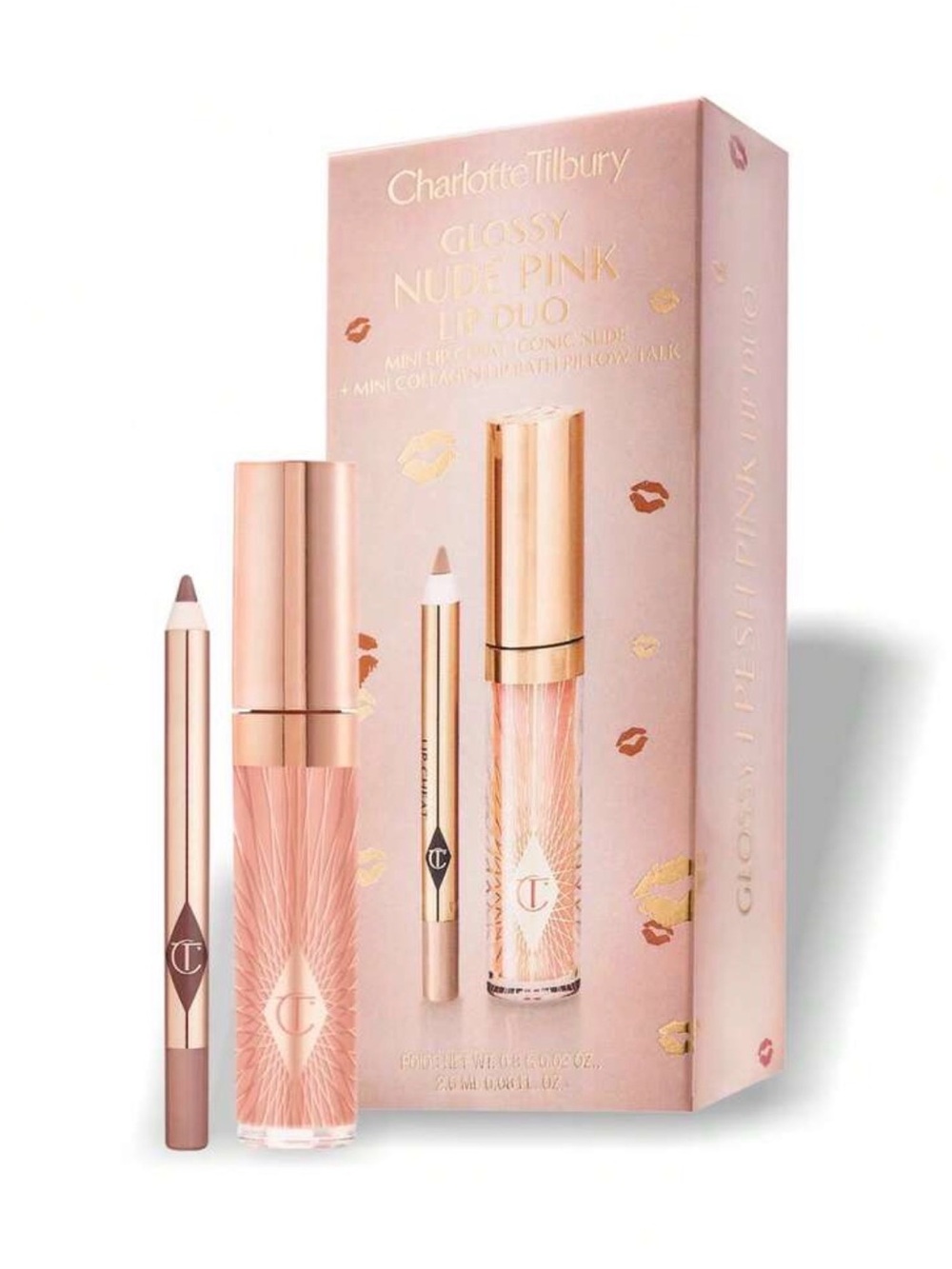 Charlotte Tilbury Glossy Nude Pink Lip Duo – Soft Nude Pink